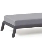 Chaise longue de jardin en aluminium avec revêtement en tissu - Eufemia Viadurini