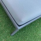 Chaise longue de jardin en aluminium avec revêtement en tissu - Eufemia Viadurini