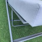 Chaise longue de jardin en aluminium avec revêtement en tissu - Eufemia Viadurini
