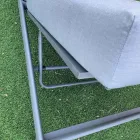 Chaise longue de jardin en aluminium avec revêtement en tissu - Eufemia Viadurini