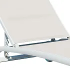 Chaise longue de jardin en aluminium avec assise en textilène - Zohra Viadurini