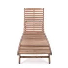 Chaise longue de jardin en bois avec roulettes design pour extérieur - Roxen Viadurini