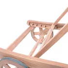 Chaise longue de jardin en bois avec roulettes design pour extérieur - Roxen Viadurini