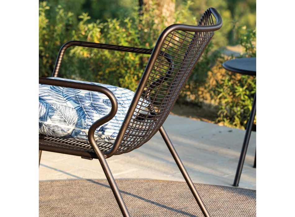 Chaise longue de jardin en métal coloré Made in Italy - Vikas Viadurini