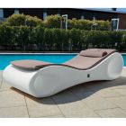 Chaise longue de jardin en polyéthylène coloré Made in Italy - Flores Viadurini