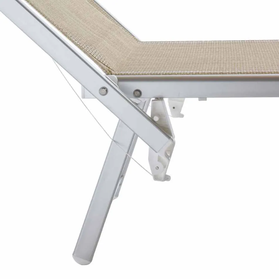 Chaise longue de jardin moderne avec parasol et dossier inclinable - Arnold Viadurini