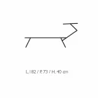 Chaise longue de jardin moderne avec parasol et dossier inclinable - Arnold Viadurini