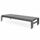 Homemotion Chaise longue de jardin inclinable en aluminium, 4 pièces - Lester Viadurini