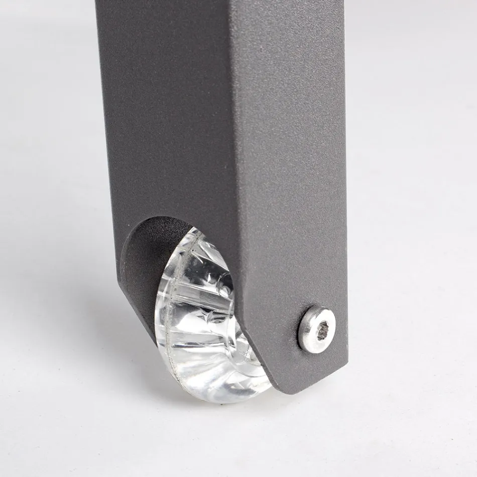 Chaise longue de jardin inclinable en aluminium, Homemotion, 4 pièces - Lester Viadurini