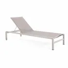 Homemotion Chaise longue de jardin inclinable en aluminium, 4 pièces - Lester Viadurini