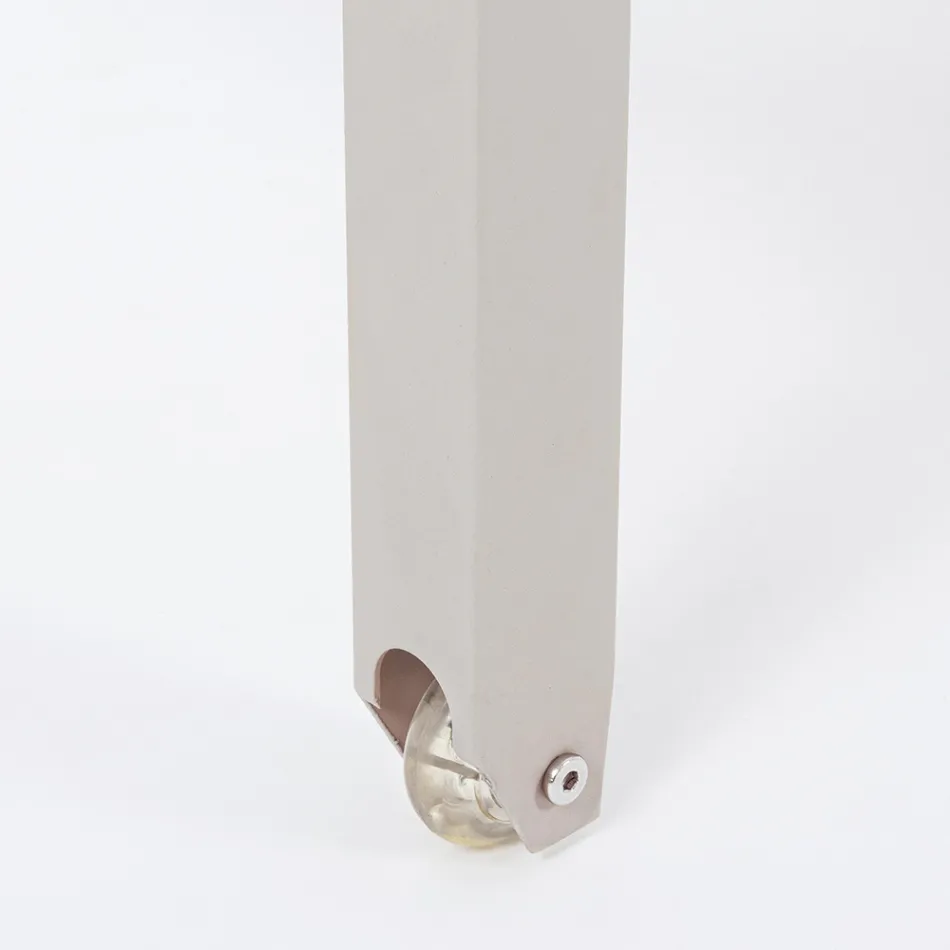 Chaise longue de jardin inclinable en aluminium, Homemotion, 4 pièces - Lester Viadurini