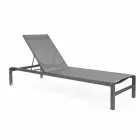 Homemotion Chaise longue de jardin inclinable en aluminium, 4 pièces - Lester Viadurini