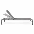 Homemotion Chaise longue de jardin inclinable en aluminium, 4 pièces - Lester Viadurini