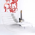 Chaise longue en plexiglas transparent Josu, faite en Italie