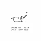 Chaise Longue en Bouleau avec Assise en Coton Fabriquée en Italie - Fortaleza Viadurini