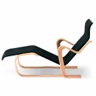 Chaise Longue en Bouleau avec Assise en Coton Fabriquée en Italie - Fortaleza Viadurini
