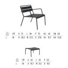 Chaise longue d'extérieur avec repose-pieds en métal Made in Italy - Amina Viadurini