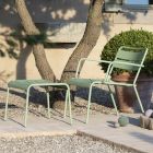 Chaise longue d'extérieur avec repose-pieds en métal Made in Italy - Amina Viadurini