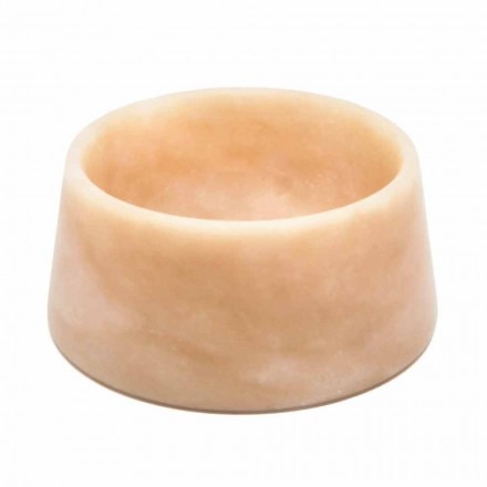 Bol moderne pour chien et chat en marbre rose du Portugal ou vert du Guatemala - Catt Viadurini