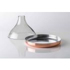 Cloche en verre avec poêle en cuivre 2 pièces design de luxe moderne - Doriana Viadurini