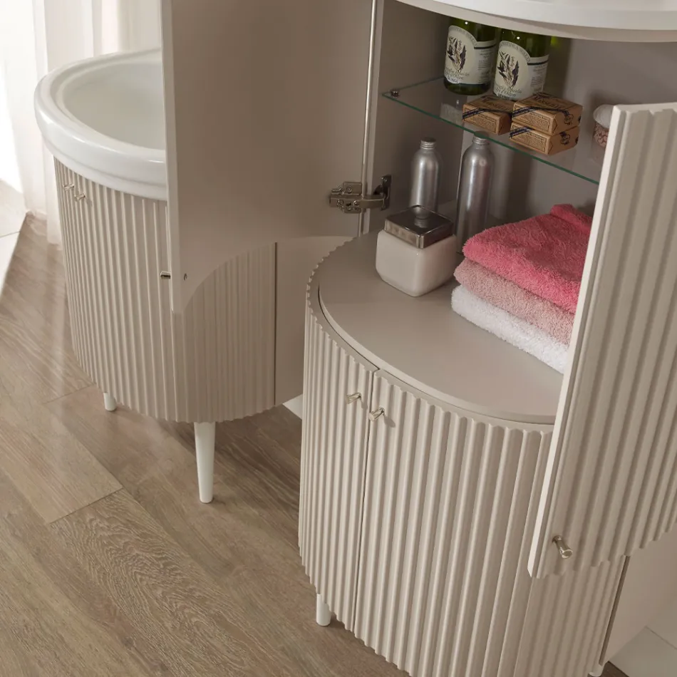 Colonne à quatre portes avec traitement Cannetté Made in Italy - Candy Viadurini