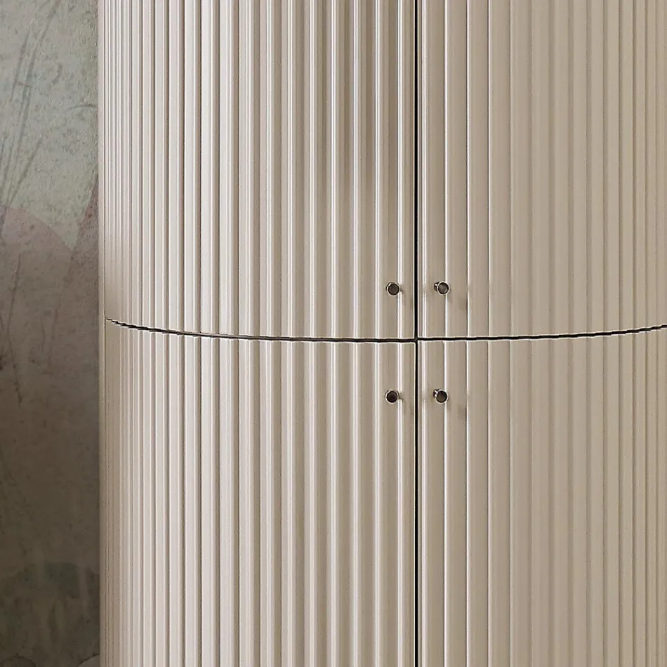 Colonne à quatre portes avec traitement Cannetté Made in Italy - Candy Viadurini