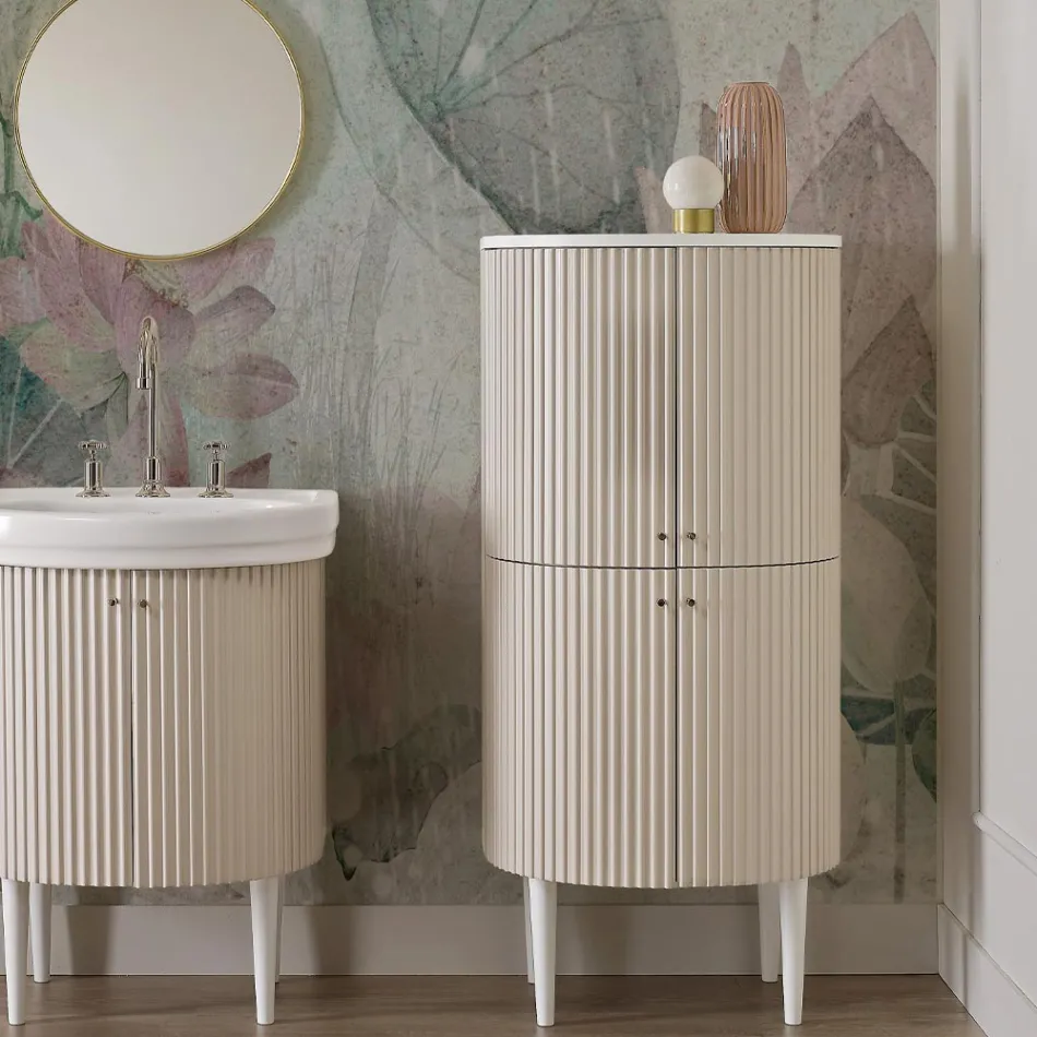 Colonne à quatre portes avec traitement Cannetté Made in Italy - Candy Viadurini