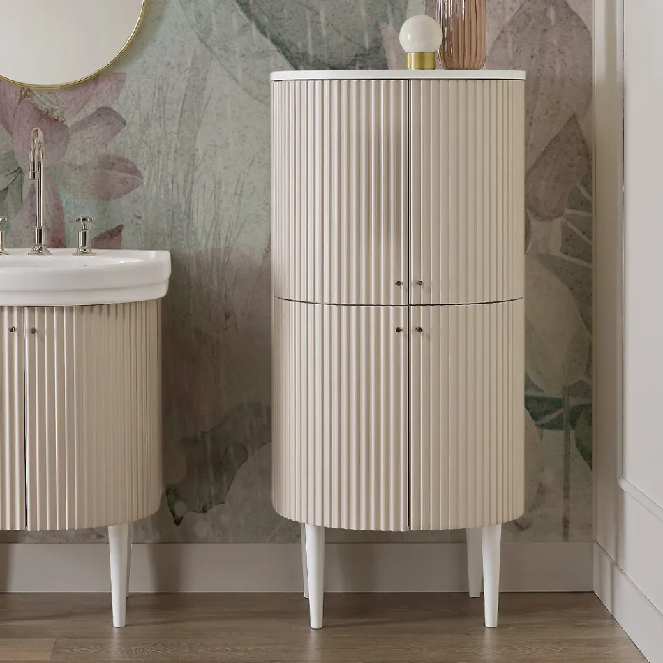 Colonne à quatre portes avec traitement Cannetté Made in Italy - Candy Viadurini