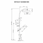 Colonne de douche classique en laiton avec pommeau de douche rond fabriqué en Italie - Yari Viadurini