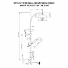 Colonne de douche classique en laiton avec pommeau de douche rond fabriqué en Italie - Yari Viadurini