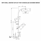 Colonne de douche classique en laiton avec pommeau de douche rond fabriqué en Italie - Yari Viadurini