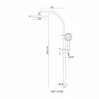 Colonne de douche avec inverseur et pomme de douche carrée Made in Italy - Argent Viadurini