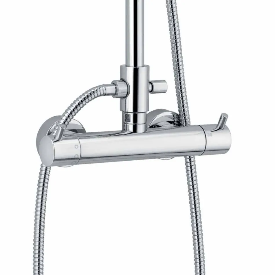 Colonne de douche avec mitigeur thermostatique en laiton Made in Italy - Gallo Viadurini