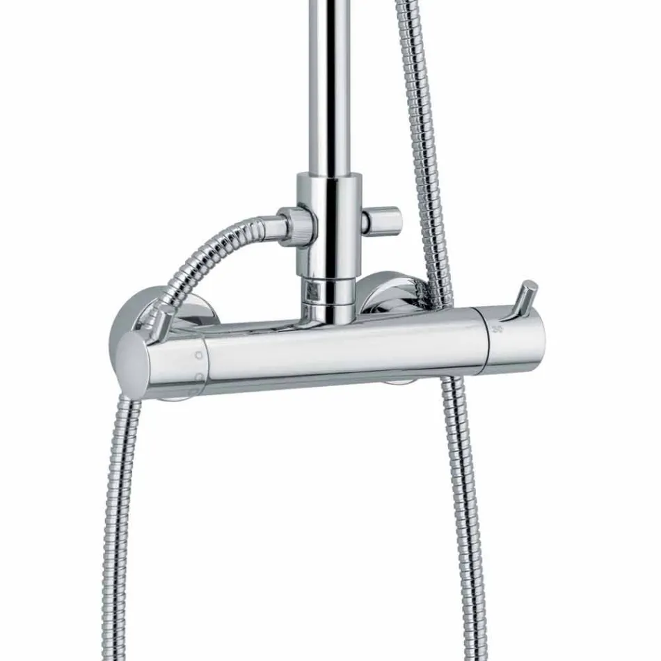 Colonne de douche avec mitigeur thermostatique en laiton Made in Italy - Gallo Viadurini