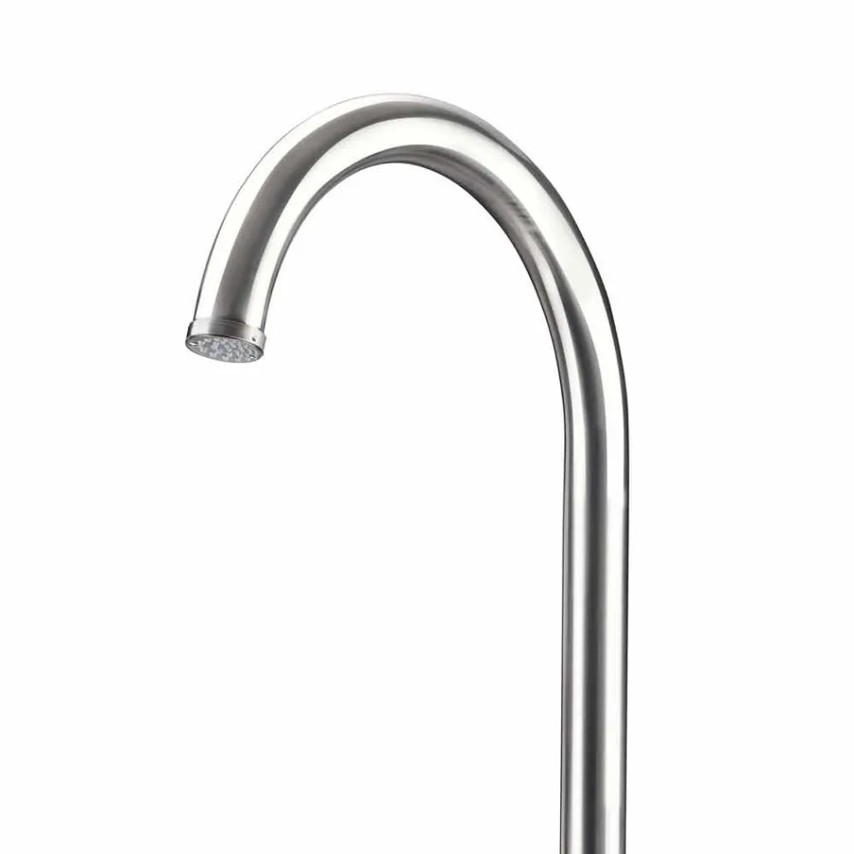 Colonne de douche de jardin en acier inoxydable avec douchette à main Made in Italy - Marlen Viadurini