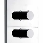 Colonne de douche thermostatique murale en acier inoxydable chromé Made in Italy - Pampo Viadurini