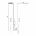 Colonne de douche thermostatique murale en acier inoxydable chromé Made in Italy - Pampo Viadurini