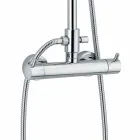 Colonne de douche de luxe en laiton finition chromée Made in Italy - Gallo Viadurini