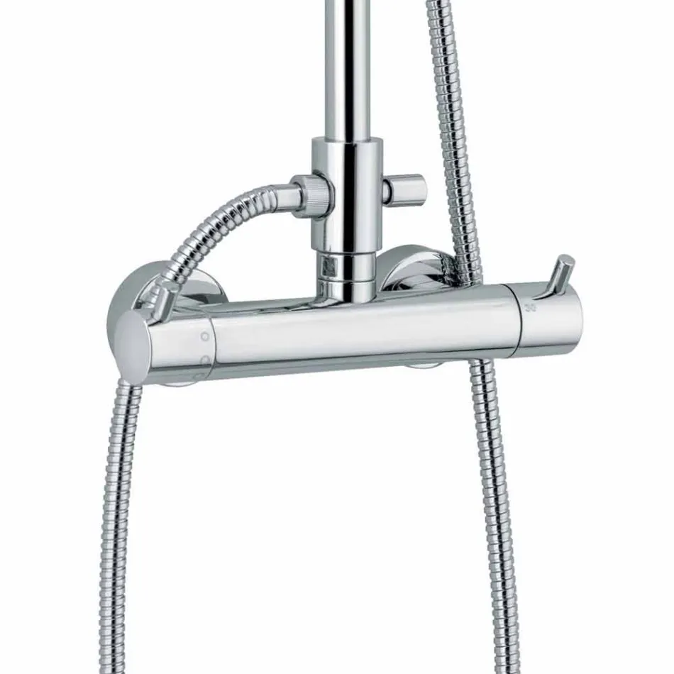 Colonne de douche de luxe en laiton finition chromée Made in Italy - Gallo Viadurini