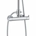 Colonne de douche de luxe en laiton finition chromée Made in Italy - Gallo Viadurini