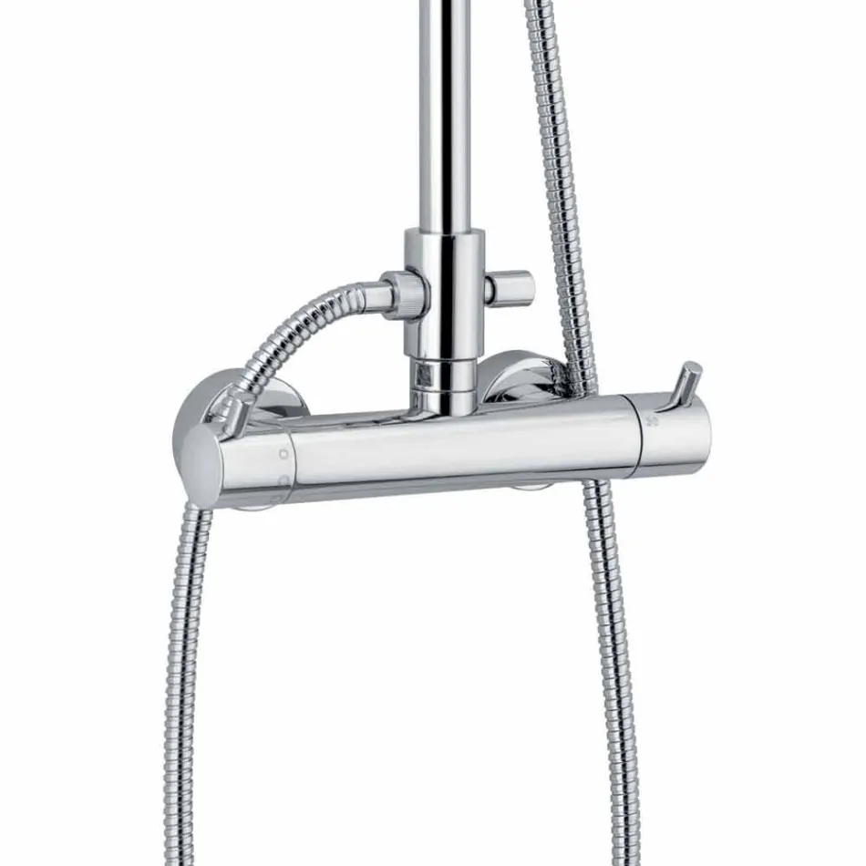 Colonne de douche de luxe en laiton finition chromée Made in Italy - Gallo Viadurini