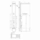 Colonne de douche en acier avec pomme de douche pluie Made in Italy - Sailor Viadurini