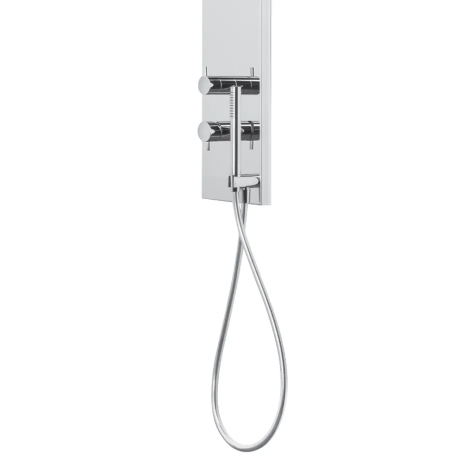 Colonne de douche en acier avec pommeau de douche effet pluie Made in Italy - Sailor Viadurini