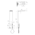 Colonne de douche en acier avec pommeau de douche effet pluie Made in Italy - Sailor Viadurini