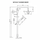 Colonne de douche en laiton avec douche en ABS et pomme de douche Made in Italy - Capot Viadurini