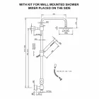 Colonne de douche en laiton avec douche en ABS et pomme de douche Made in Italy - Capot Viadurini