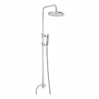 Colonne de douche en laiton avec douche en ABS et pomme de douche Made in Italy - Capot Viadurini