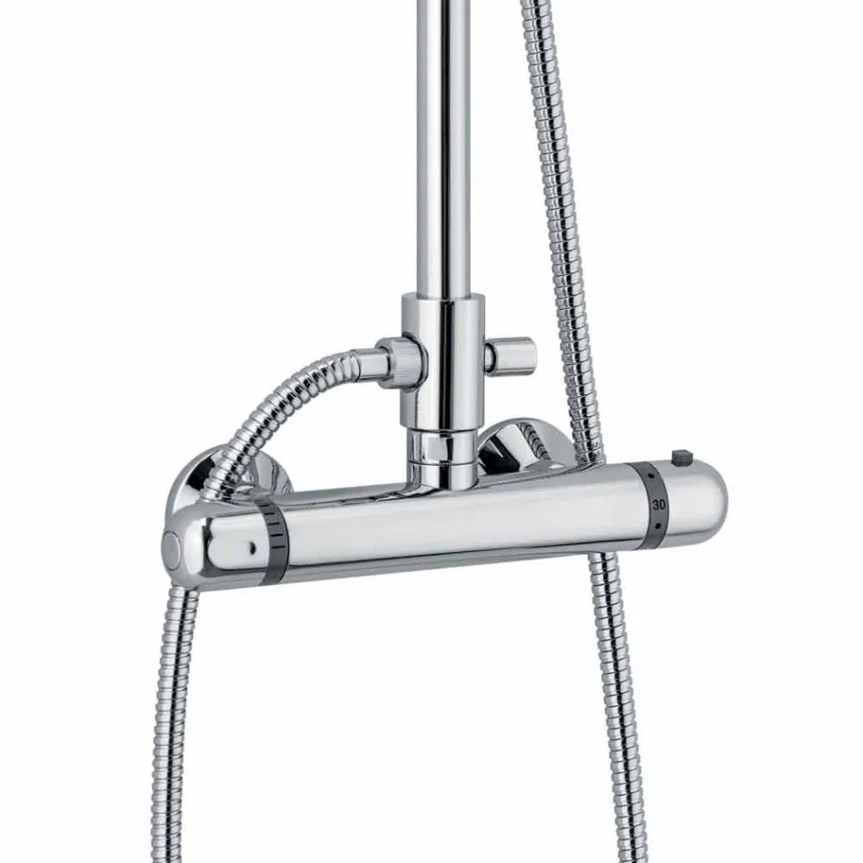 Colonne de douche en laiton avec mitigeur thermostatique Made in Italy - Gallo Viadurini