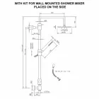Colonne de douche en laiton avec pommeau de douche carré en acier Made in Italy - Lipari Viadurini