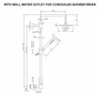 Colonne de douche en laiton avec pommeau de douche carré en acier Made in Italy - Lipari Viadurini